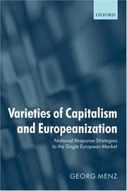 Varieties of capitalism and Europeanization by Georg Menz