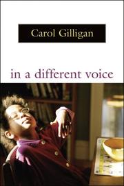 Cover of: In a different voice by Carol Gilligan