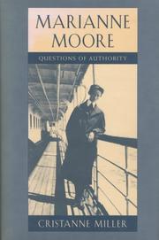 Cover of: Marianne Moore by Cristanne Miller