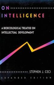 Cover of: On intelligence: a bioecological treatise on intellectual development