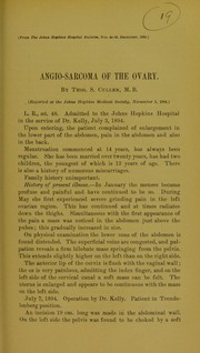 Cover of: Angio-sarcoma of the ovary by Thomas Stephen Cullen