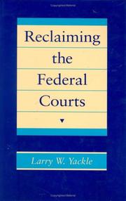 Cover of: Reclaiming the federal courts