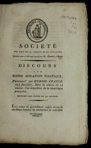 Discours sur notre situation politique by Edmond-Louis-Alexis Dubois de Crance 