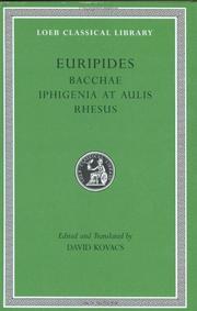 Cover of: Euripides by Euripides, David Kovacs