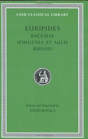 Cover of: Bacchae by Euripides