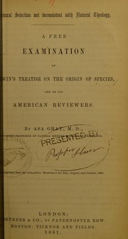 Cover of: Natural selection not inconsistent with natural theology by Asa Gray