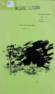 Smith River user survey, summer 1980 by Montana. Department of Fish, Wildlife, and Parks