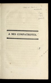 Cover of: A mes compatriotes by French Revolution Collection (Newberry Library)