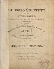 Cover of: Grosses quintett f℗♭¡Łr das Piano-forte, Violine, Viola, Violoncell und Contrabass, 87tes Werk