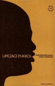 Cover of: Language in Africa by Edgar Gregersen