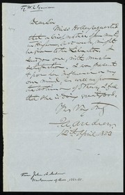 Cover of: [Letter to] Dear Sir by Andrew, John A.