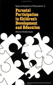 Cover of: Parental participation in children's development and education