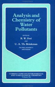 Cover of: Analysis and chemistry of water pollutants