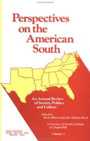 Cover of: Perspectives on the American South (Cultural Perspectives on the American South) by Merle Black