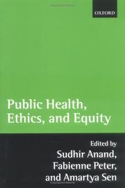 Cover of: Public Health, Ethics, and Equity by 