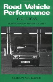 Cover of: Road vehicle performance | G. G. Lucas