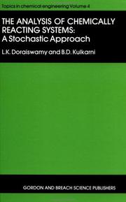 Cover of: The analysis of chemically reacting systems: a stochastic approach