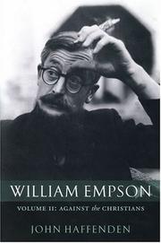 Cover of: William Empson by John Haffenden