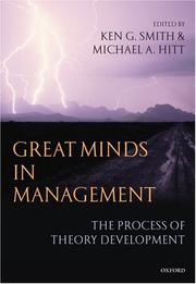 Cover of Great minds in management