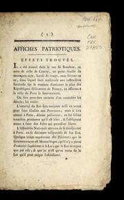 Cover of: Affiches patriotiques: effets trouve s.