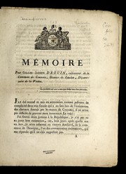 Cover of: Me moire pour Gilles-Joseph Drouin, cultivateur de la commune de Coussais, district de Loudun, de partement de la Vienne