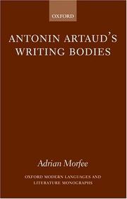 Cover of: Antonin Artaud's writing bodies