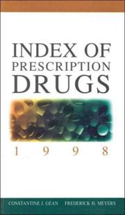 Cover of: Index of prescription drugs 1998