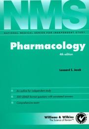 Pharmacology by Leonard S. Jacob