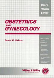 Cover of: Obstetrics and gynecology by Elmar P. Sakala