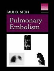 Cover of: Pulmonary embolism