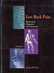 Cover of: Low back pain by Cox, James M.