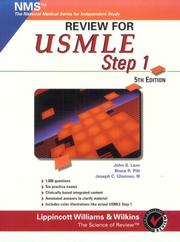 Cover of: Review for USMLE: United States medical licensing examination, step 1