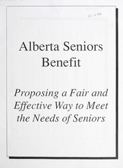 Alberta seniors benefit by Alberta. Alberta Community Development