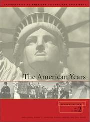 Front cover of The American Years by Unknown