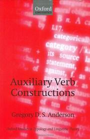 Cover of: Auxiliary Verb Constructions (Oxford Studies in Typology and Linguistic Theory)