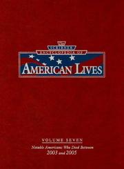 Cover of: The Scribner Encyclopedia of American Lives: 2003-2005 (Scribner Encyclopedia of American Lives)