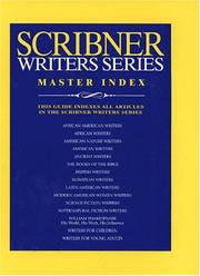 Cover of: Scribner writers series master index.