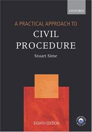 Cover of: A practical approach to civil procedure by Stuart Sime