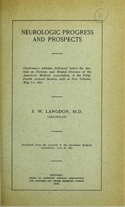Neurologic progress and prospects by Frank Warren Langdon