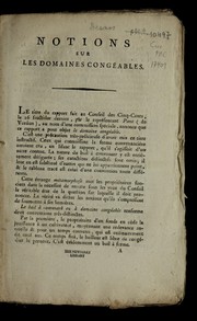 Notions sur les domaines conge ables by Jean Baptiste Marie Desnos