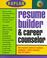 Cover of: Résumé builder, with Career Counselor