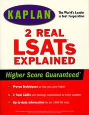 Cover of: Two real LSATs explained