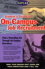 Cover of: Student's guide to on-campus job recruitment by Elizabeth Phythian