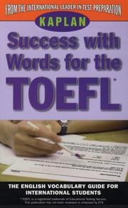 Cover of: Success with words for the TOEFL