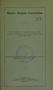 Cover of: Modern hospital construction