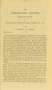 Cover of: The introductory lecture, delivered Nov. 20, 1833