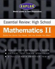 Cover of: Kaplan Essential Review: High School Mathematics II