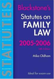 Cover of: Statutes on Family Law 2005-2006