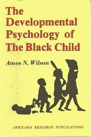 Cover of: Developmental Psychology of the Black Child