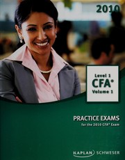 Cover of: Practice exams for the 2010 CFA exam